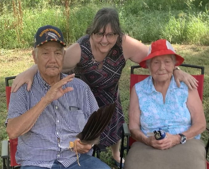 Thurman Cournoyer, Joanne Courneya and Thurman's sister Marlene June 2023